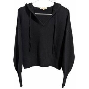 Madewell Cashmere Allendale Hoodie Sweater Black Women's Size Small